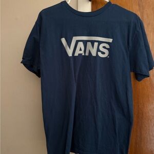 Vans Classic Navy Tee with White Logo